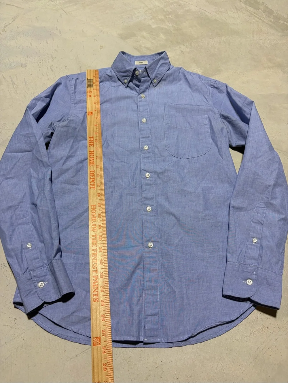 J. Crew secret wash shirting Men's Blue cotton Button-Down Shirt small slim
